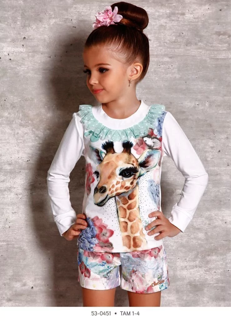 Blusa Infantil com shorts Miss Cake Doce Princesa 530451