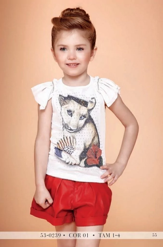 Conjunto Infantil Blusa com Shorts Miss Cake Doce Princesa 530239