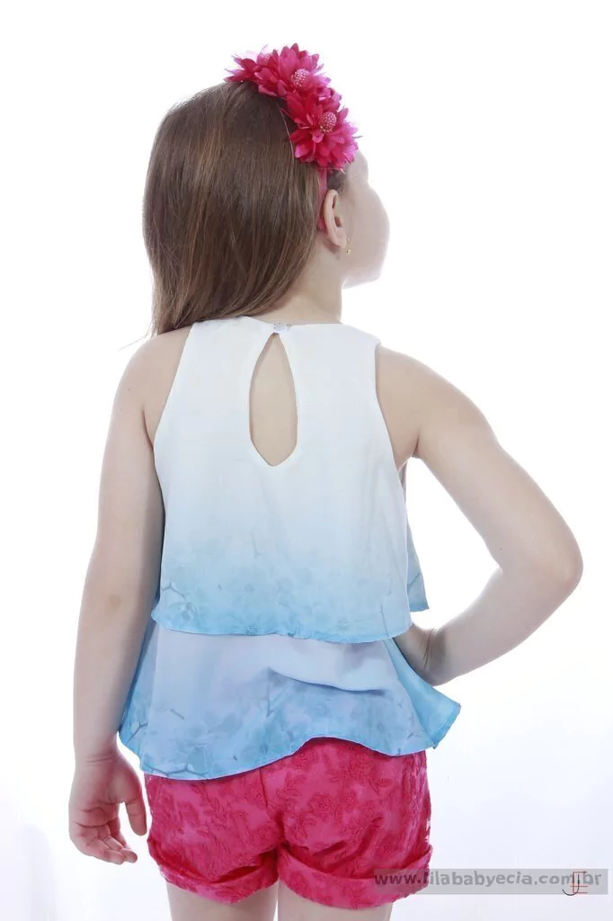 Conjunto Shorts e Blusa Diforini Moda Infanto Juvenil 121271 2