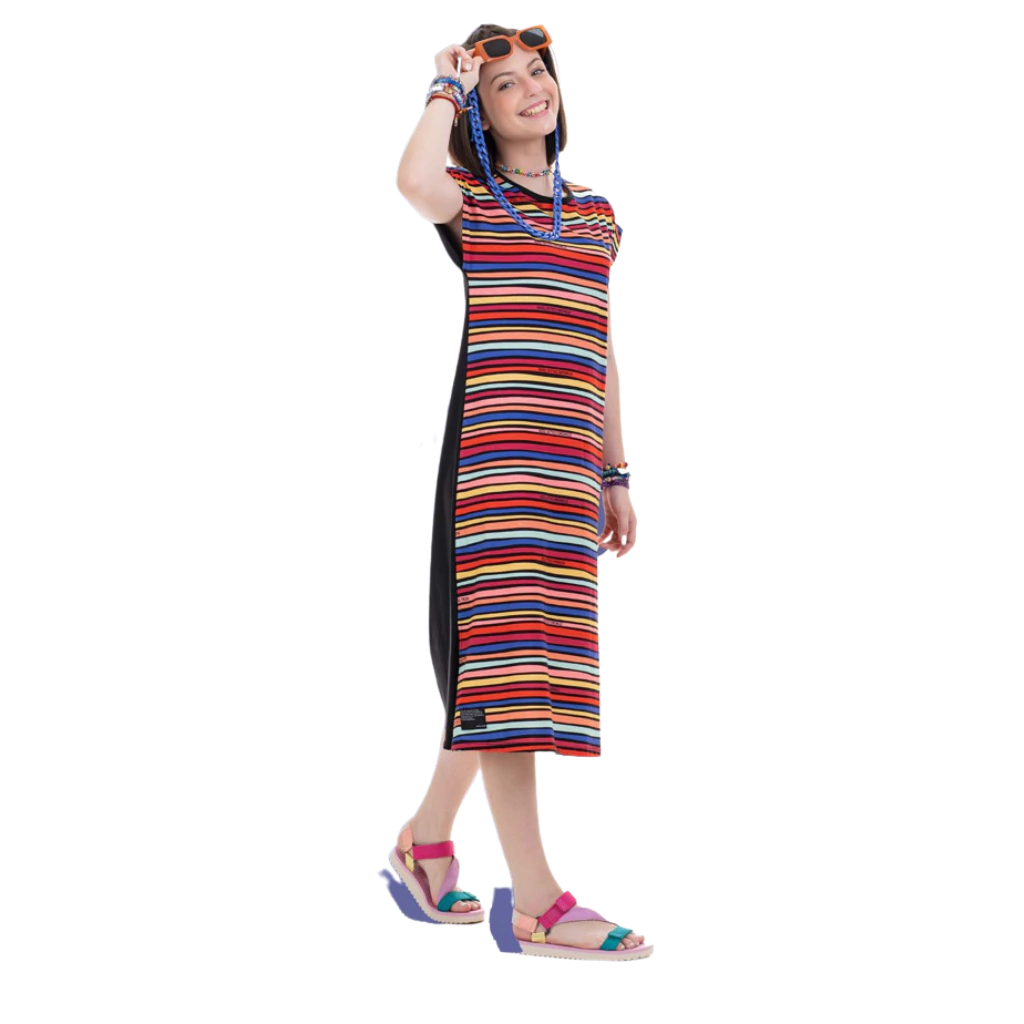 VESTIDO MUSCLE TEEN MIDI CURTO Collie Teen 434094